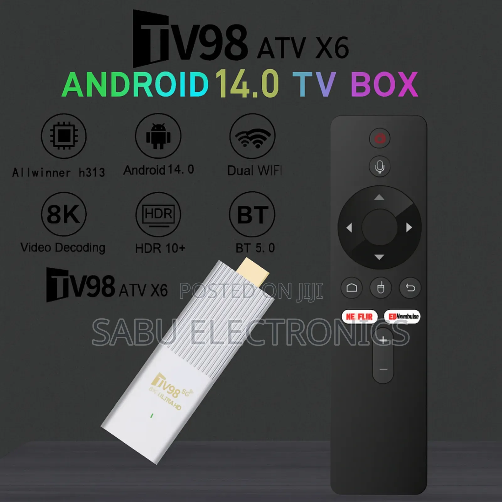 Smart Tv Stick – Android 14.0 With Dual Wifi