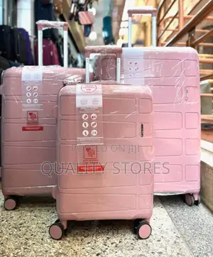 Rubber Suitcase Set Peach