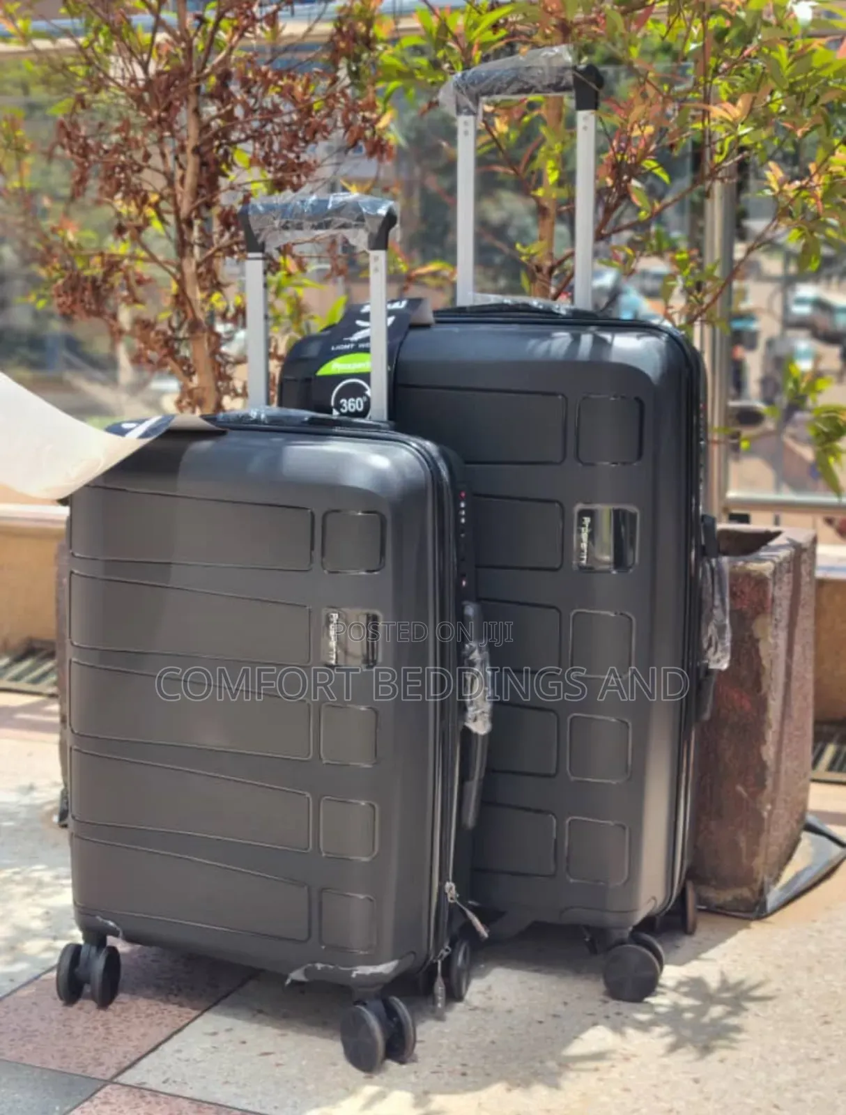 Rubber Suitcase Set Peach
