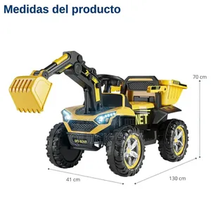 Kids' Electric Ride-on Excavator or Construction Vehicle