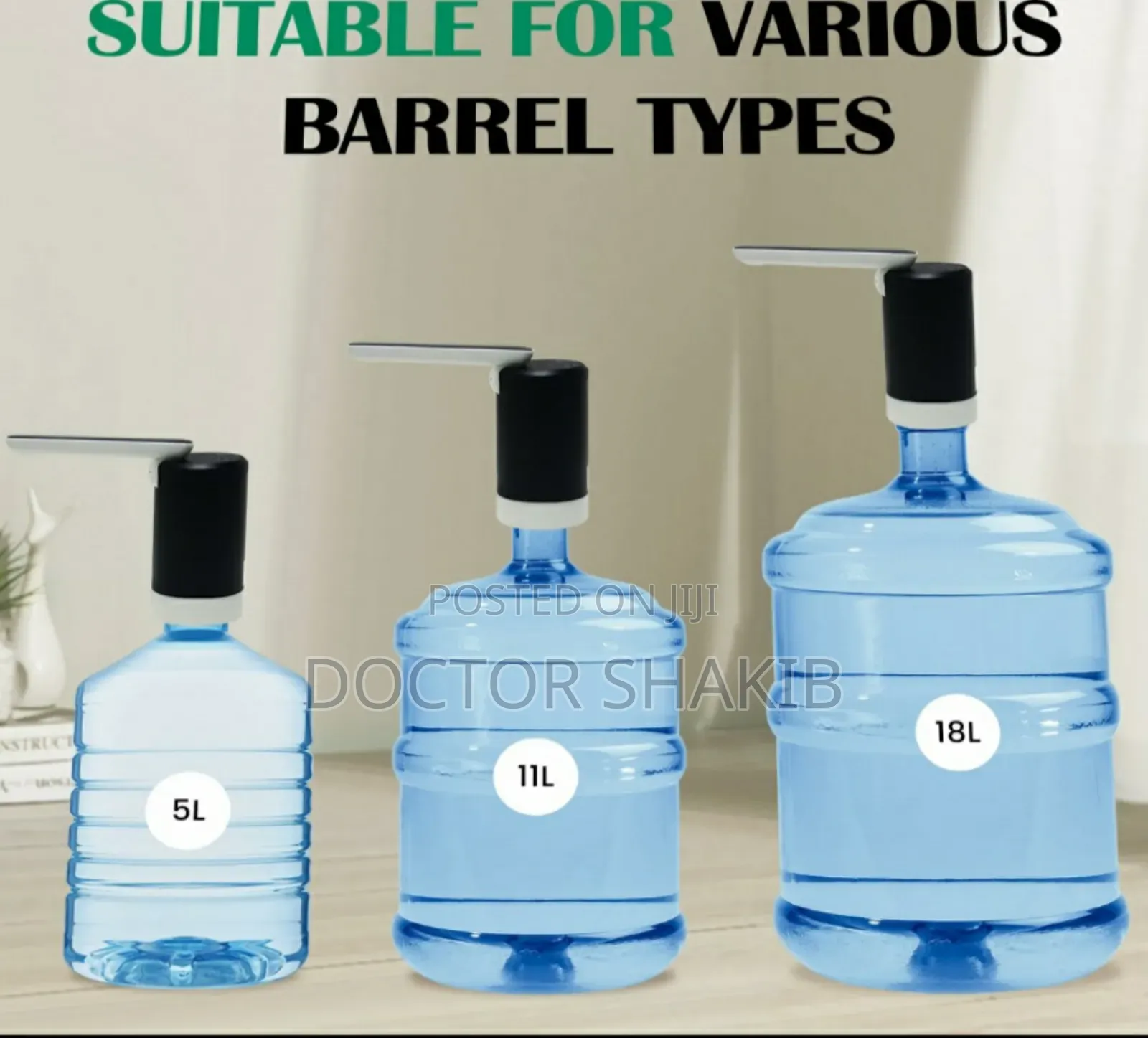 New Portable Drinking Water Jug Pump