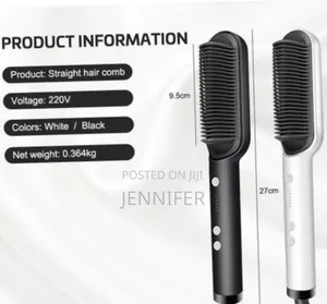 2-in-1 Electric Hair Straightener, Cutler PTC Heating Brush
