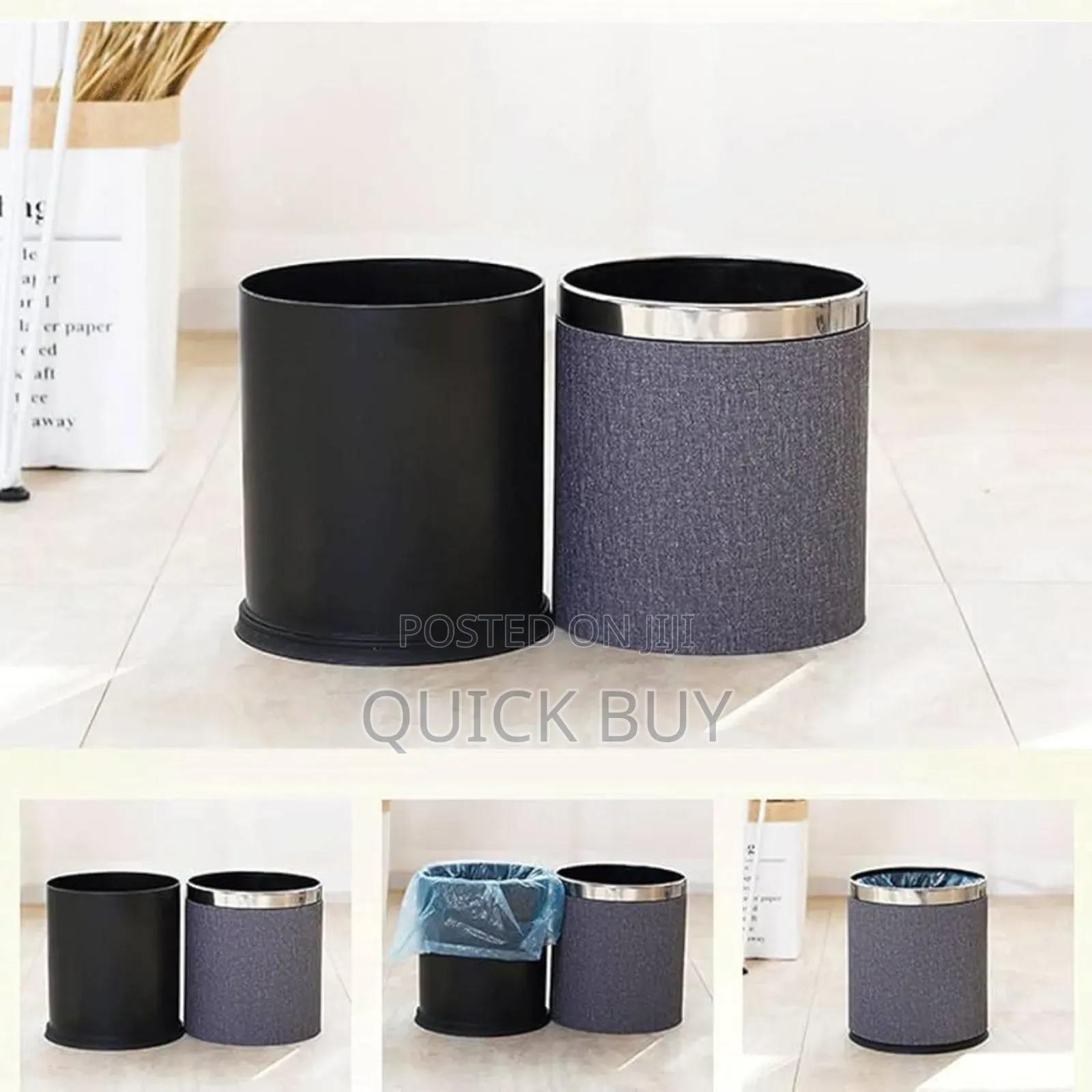 New Cylindrical Trash Bin