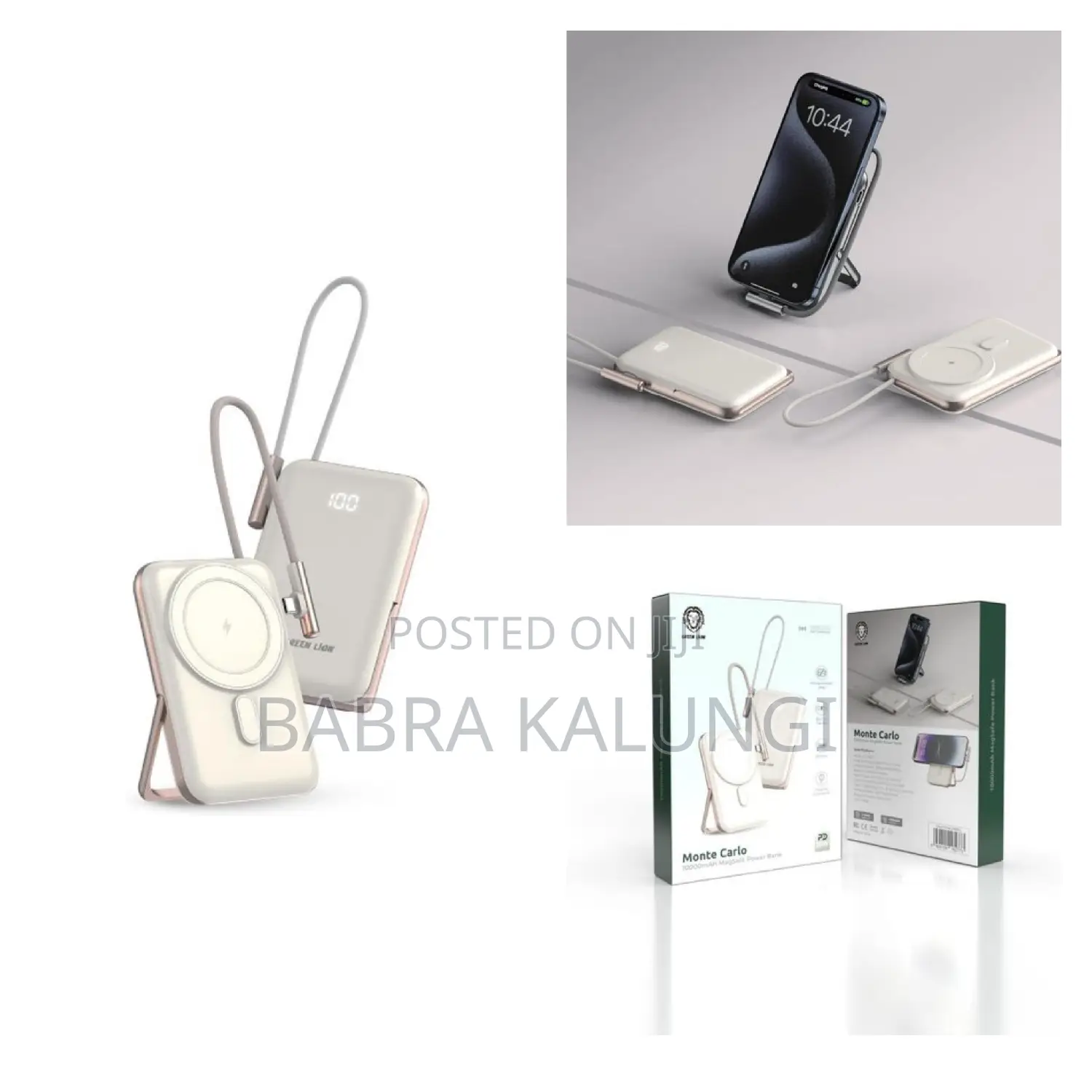 Green Lion Monte Carlo Magsafe Power Bank 10000mah Pd 20w