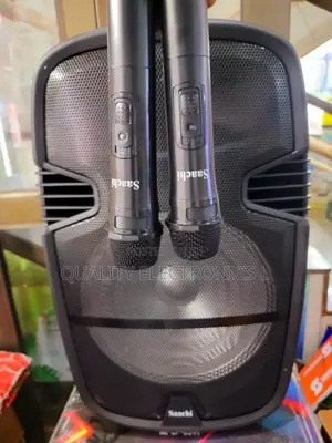 Saachi Rechargeable Speakers 2 Microphones