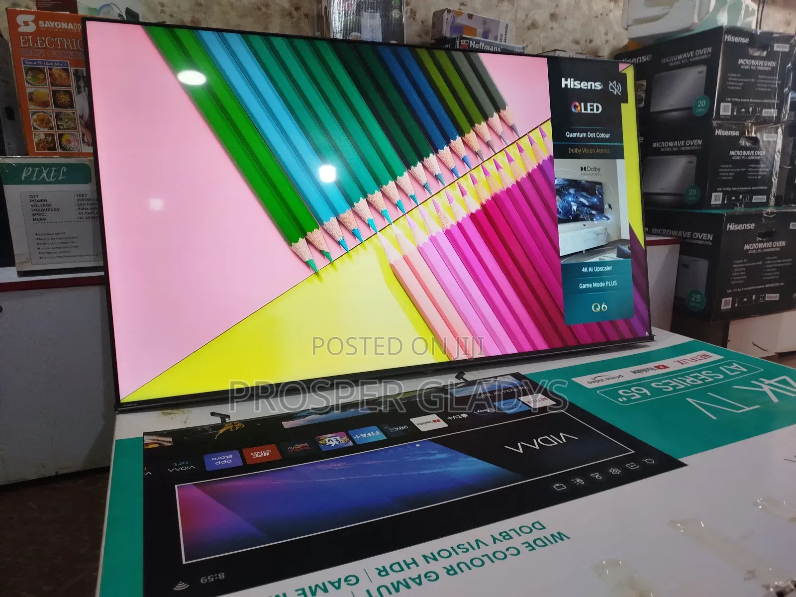65 Inches Led Hisense Smart Uhd Flat Screen.