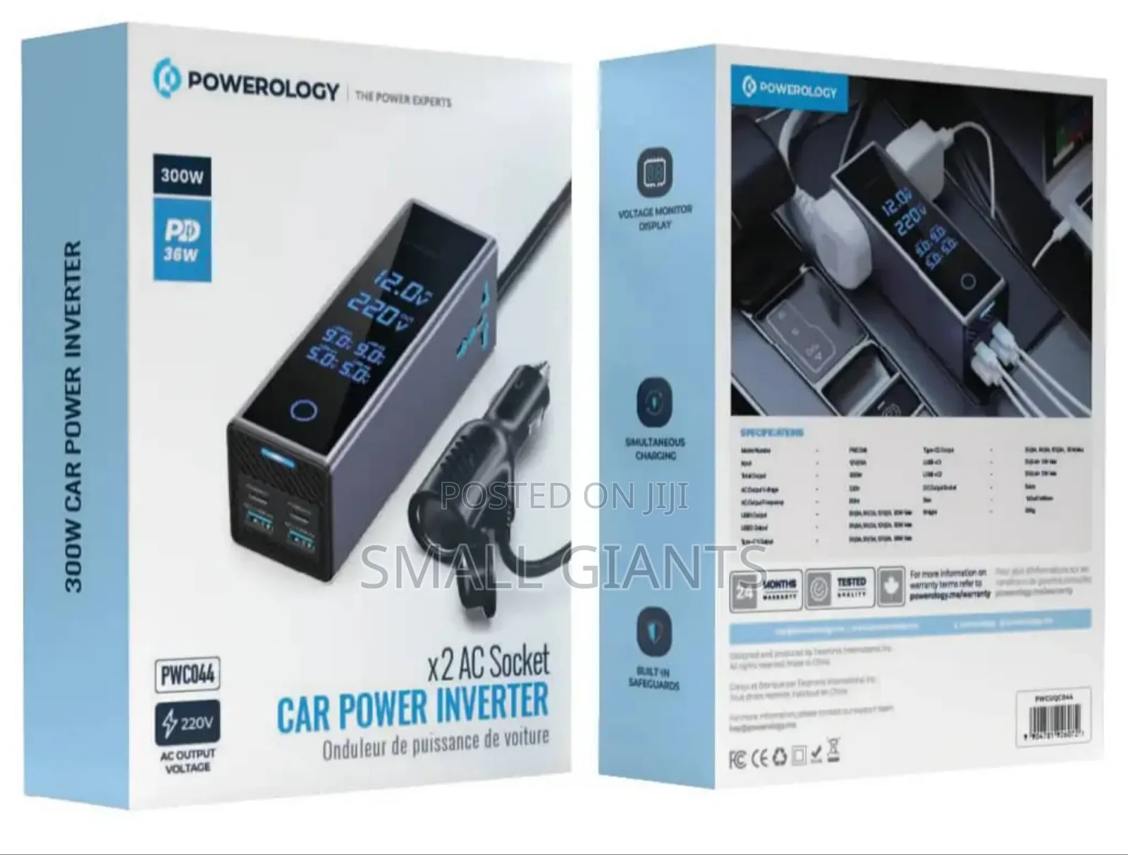 Powerology 2ac Socket Car Power Inverter