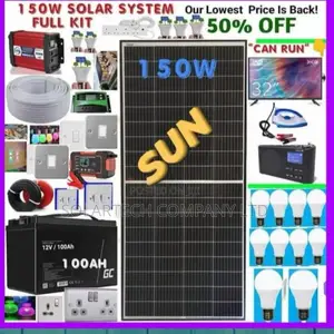 150w Solar System Full Kit/ All Installation Materials Zako