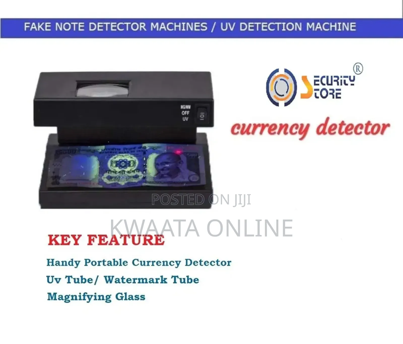 Star Counterfeit Money Detector, Black