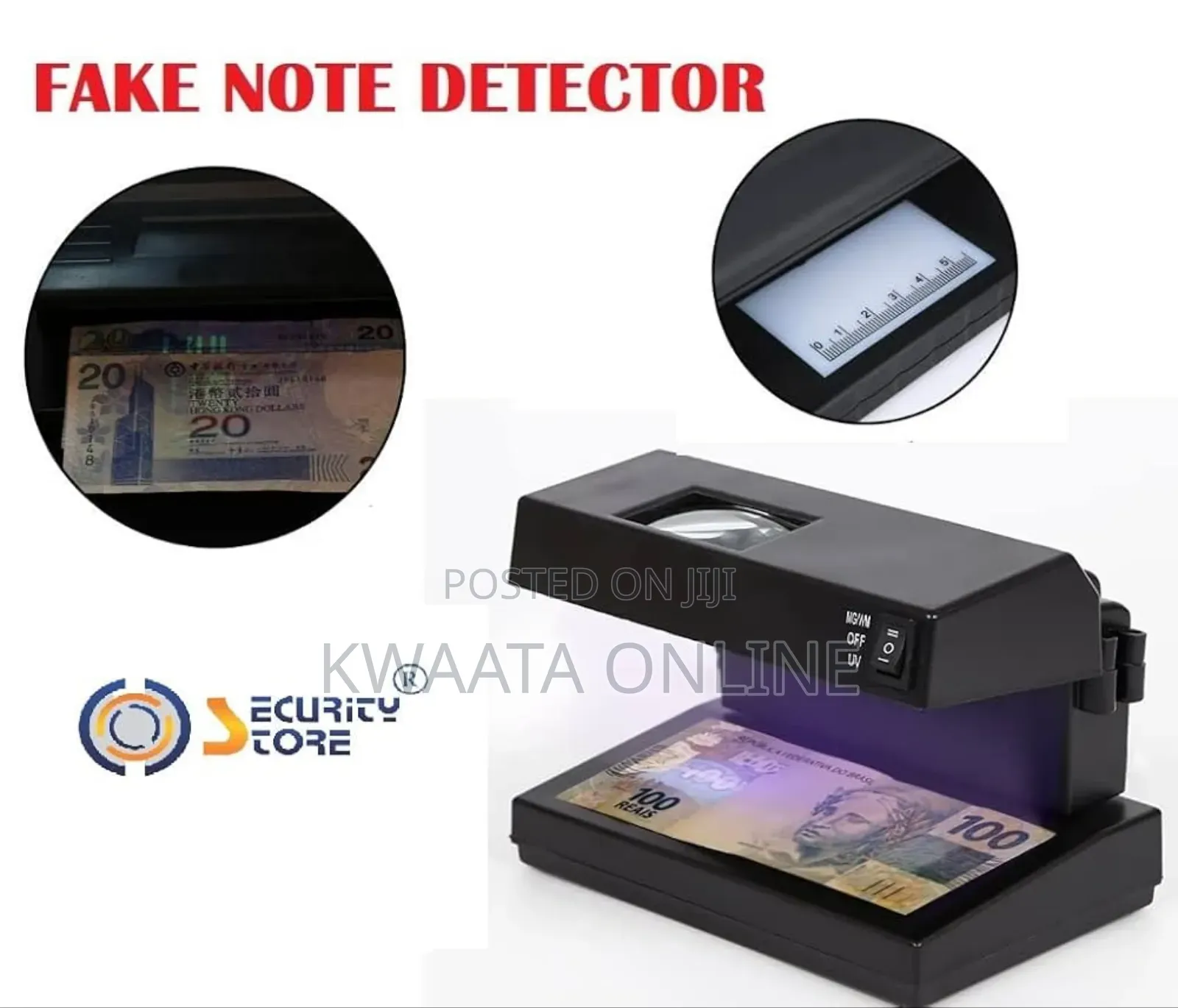 Star Counterfeit Money Detector, Black