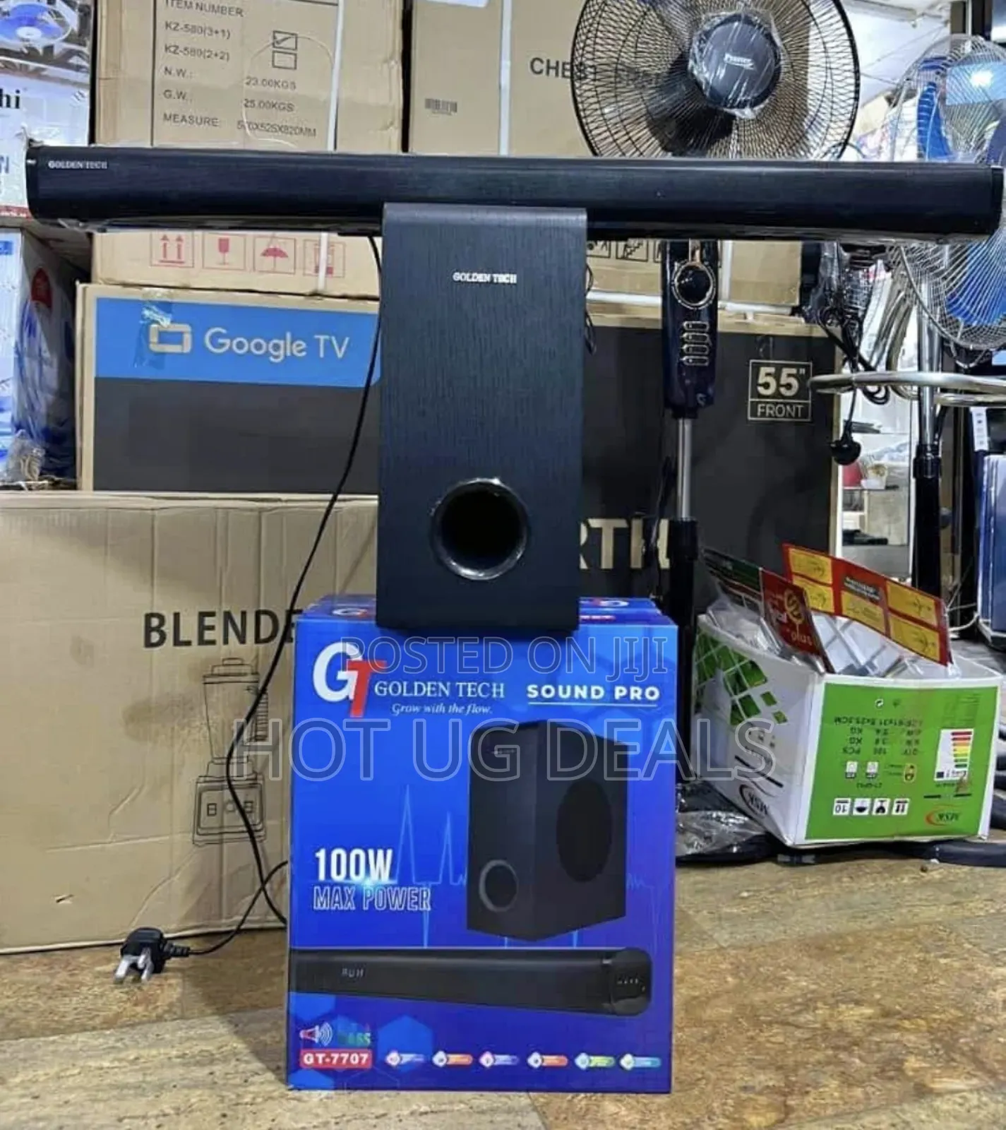 Goldentech Soundbar With Subwoofer With Bluetooth, Deep Bass
