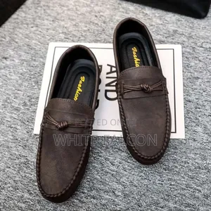Falcon Moccasins for Men, Rubber Sole, Walking Shoes-Brown