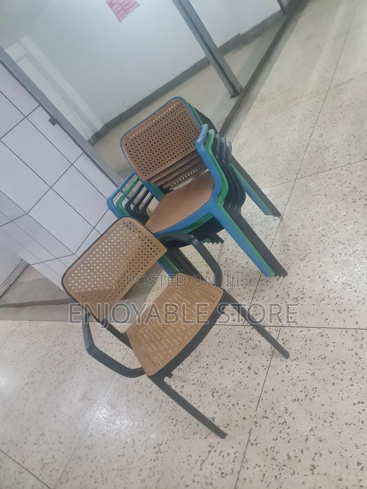 Civilized Plastic Chairs Plastic Chairs Blue Brown Green