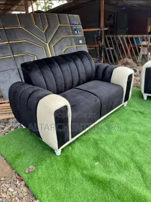 2 Seater Black Sofa With Soft Seats