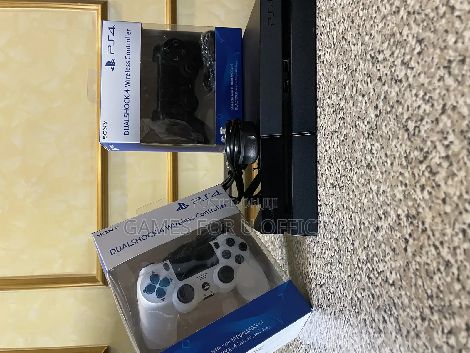 Sony Brand Ps4 Console With Black And White Pads Uk Used Fxt