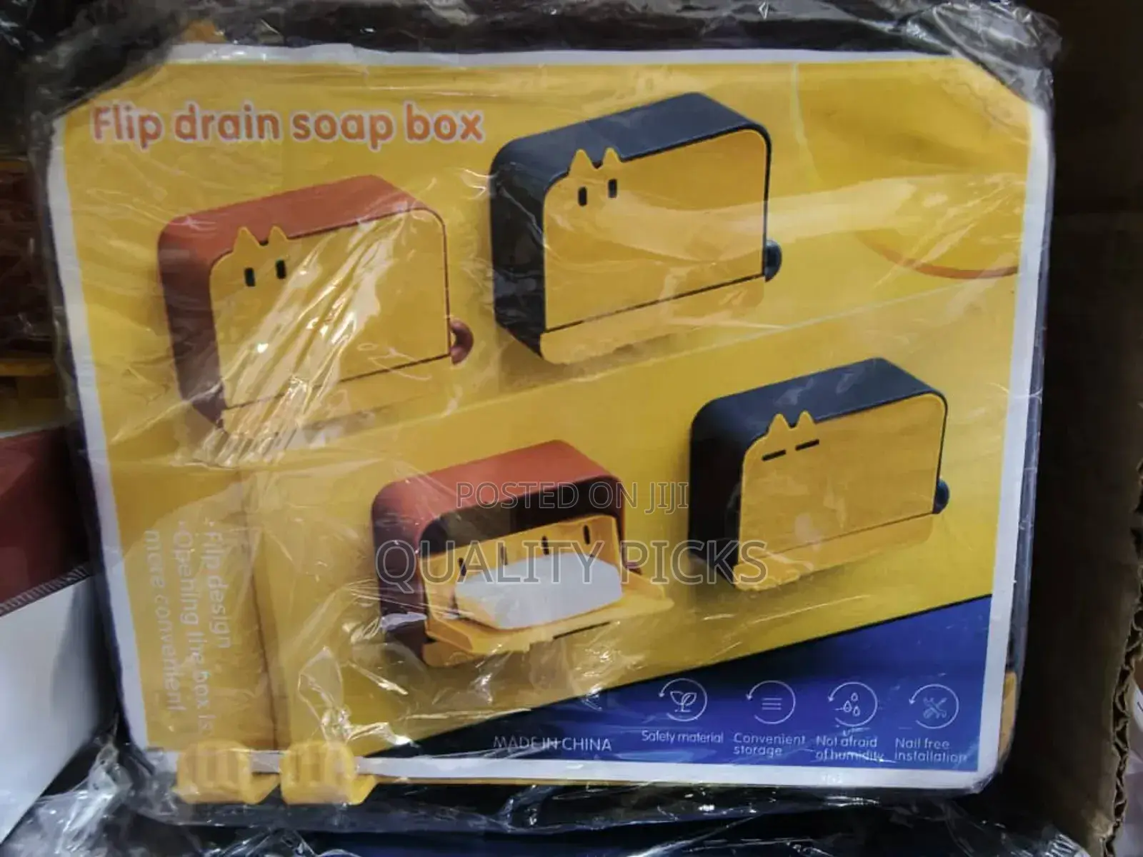 Simple Seld Adhesive Soap Bathroom Soap Holder With Lid