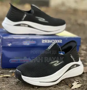 Original Black/White Skechers Slip-ins Max Cushion Sneakers