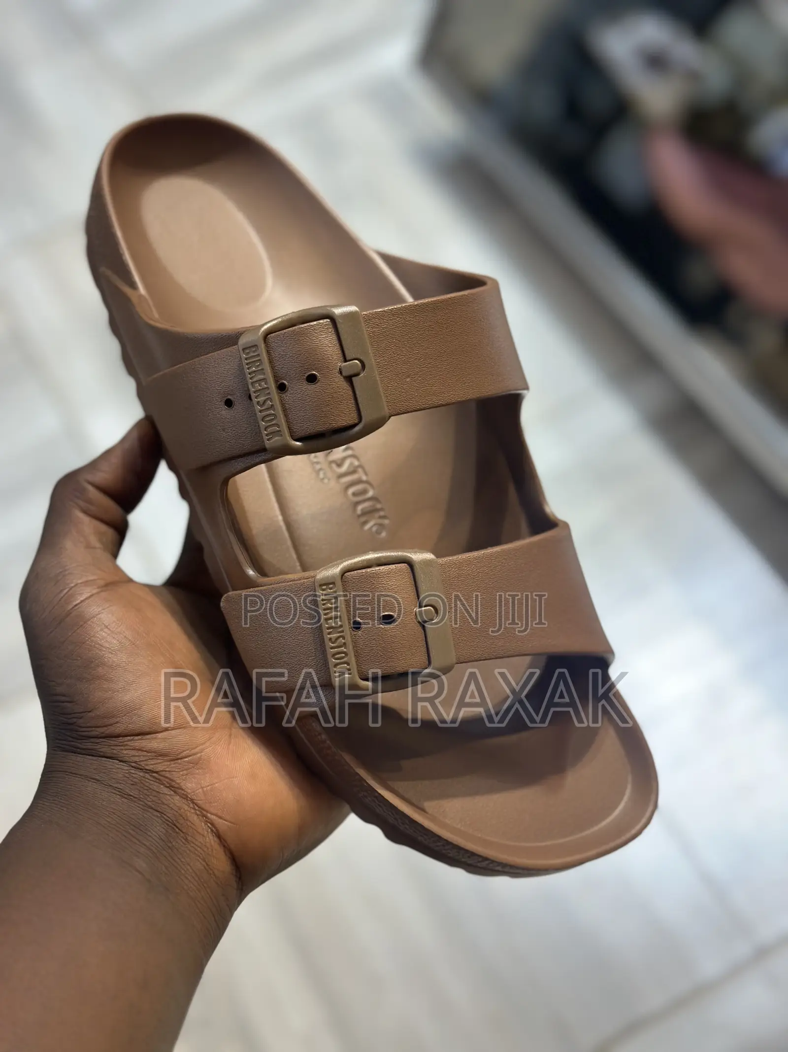 Brown Birkenstocks Arizona Eva Rubber Waterproof Sandals