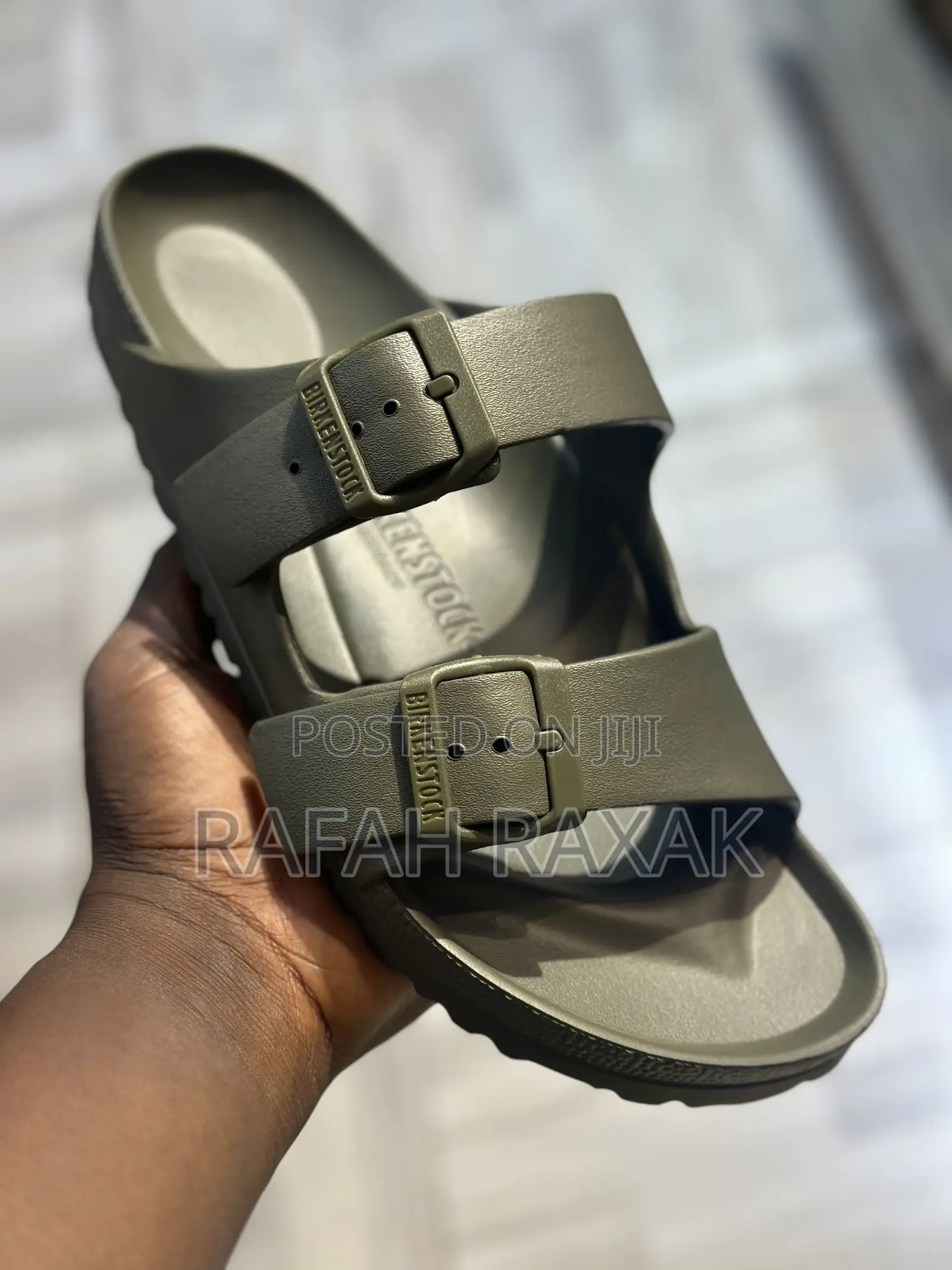Army Green Birkenstocks Arizona Eva Rubber Waterproof Sandal