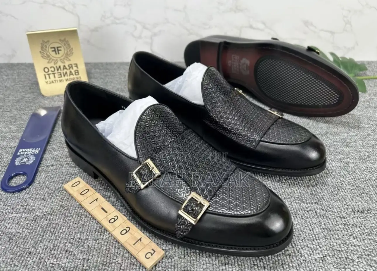 Original Franco Banetti Double Buckle Monk Strap Loafers