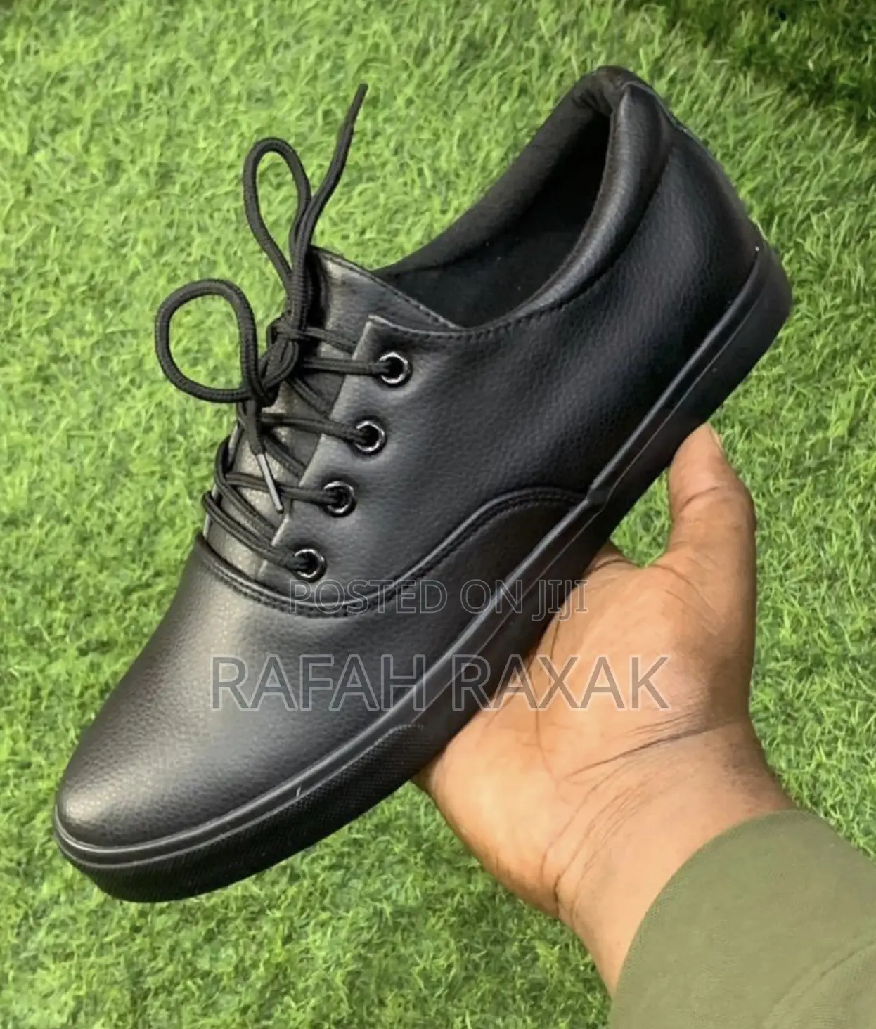 Men’S Triple Black Leopard Slip-ons Soft Leather Easy Shoes