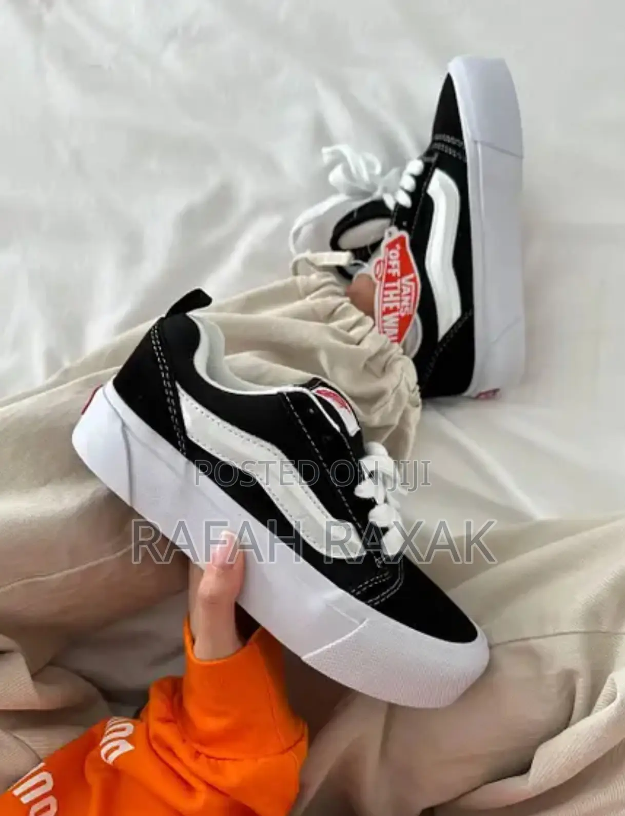 Original Double Sole Vans Knu Skool Black/White Sneakers
