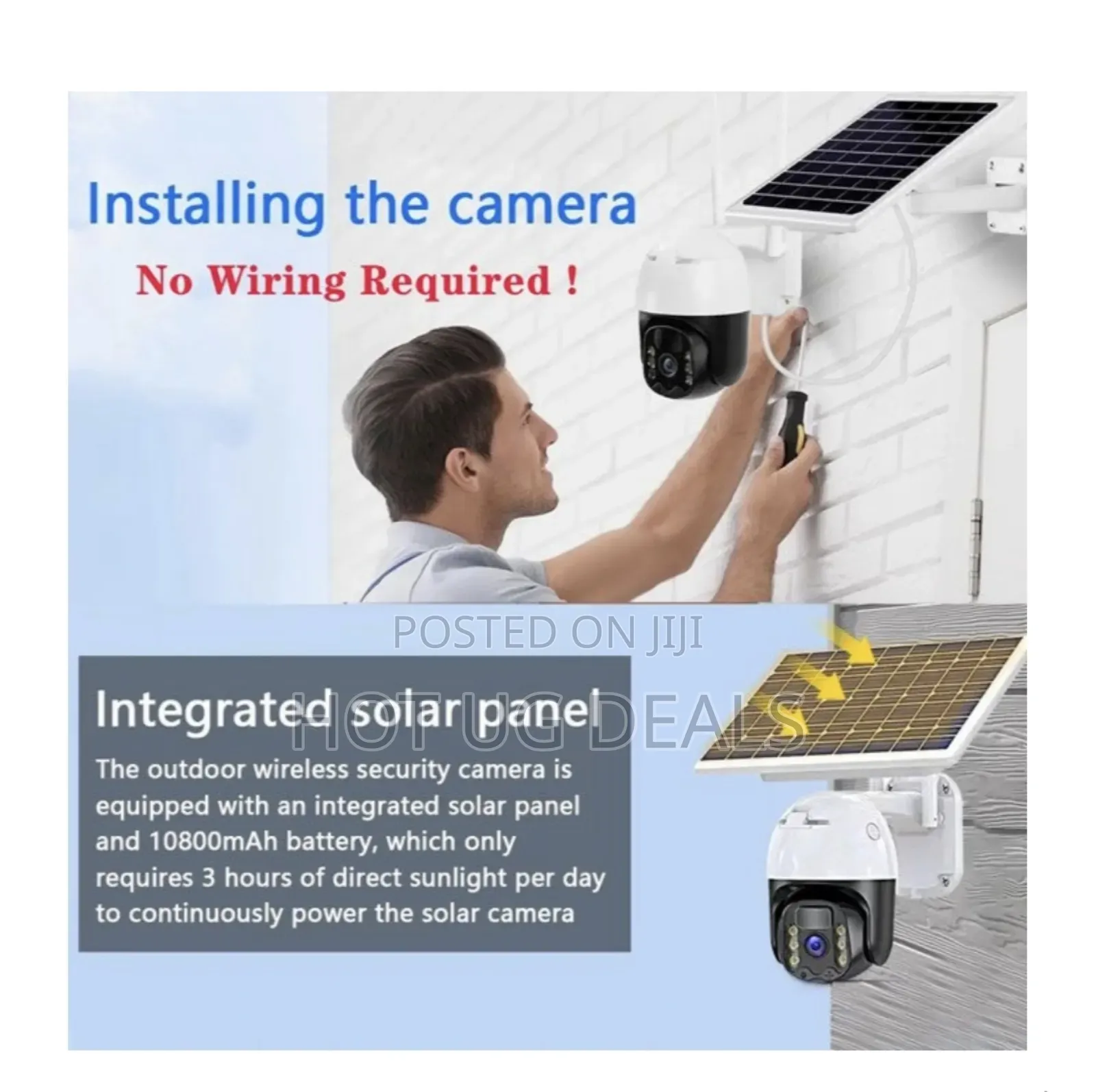 Solar Powered Camera, Outdoor Security Waterproof Camera.