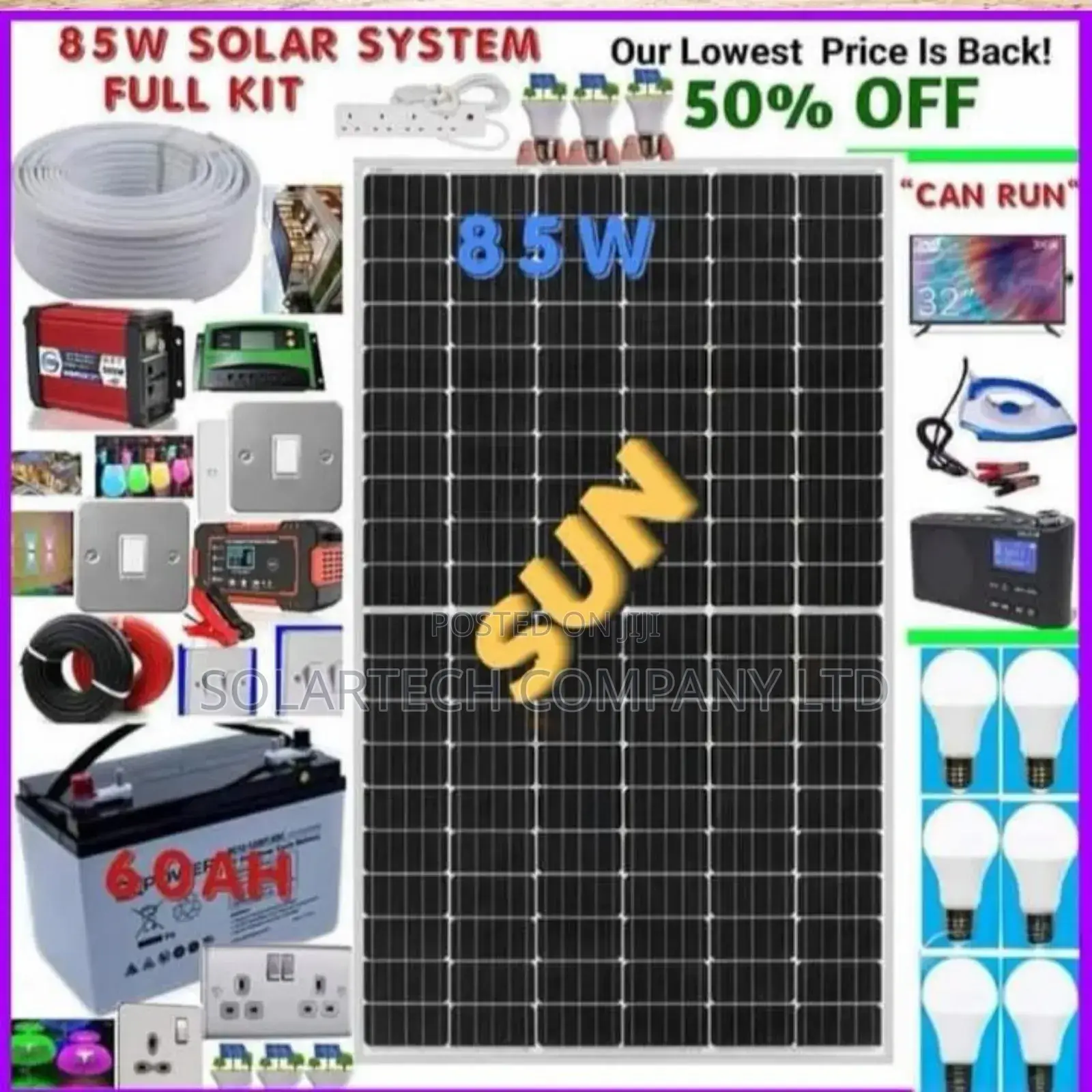 85w Solar Full Kit/ Commercial Solar Energy System
