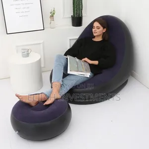 Portable Air Pumped Sofa With Foot Rest and Manual Pump