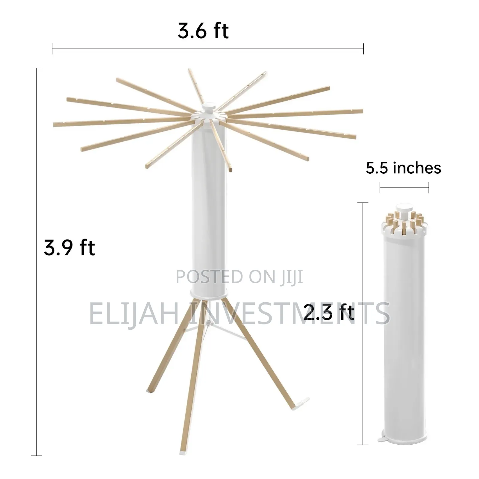 Foldable Wooden Metal Collapsible Clothes Drying Rack