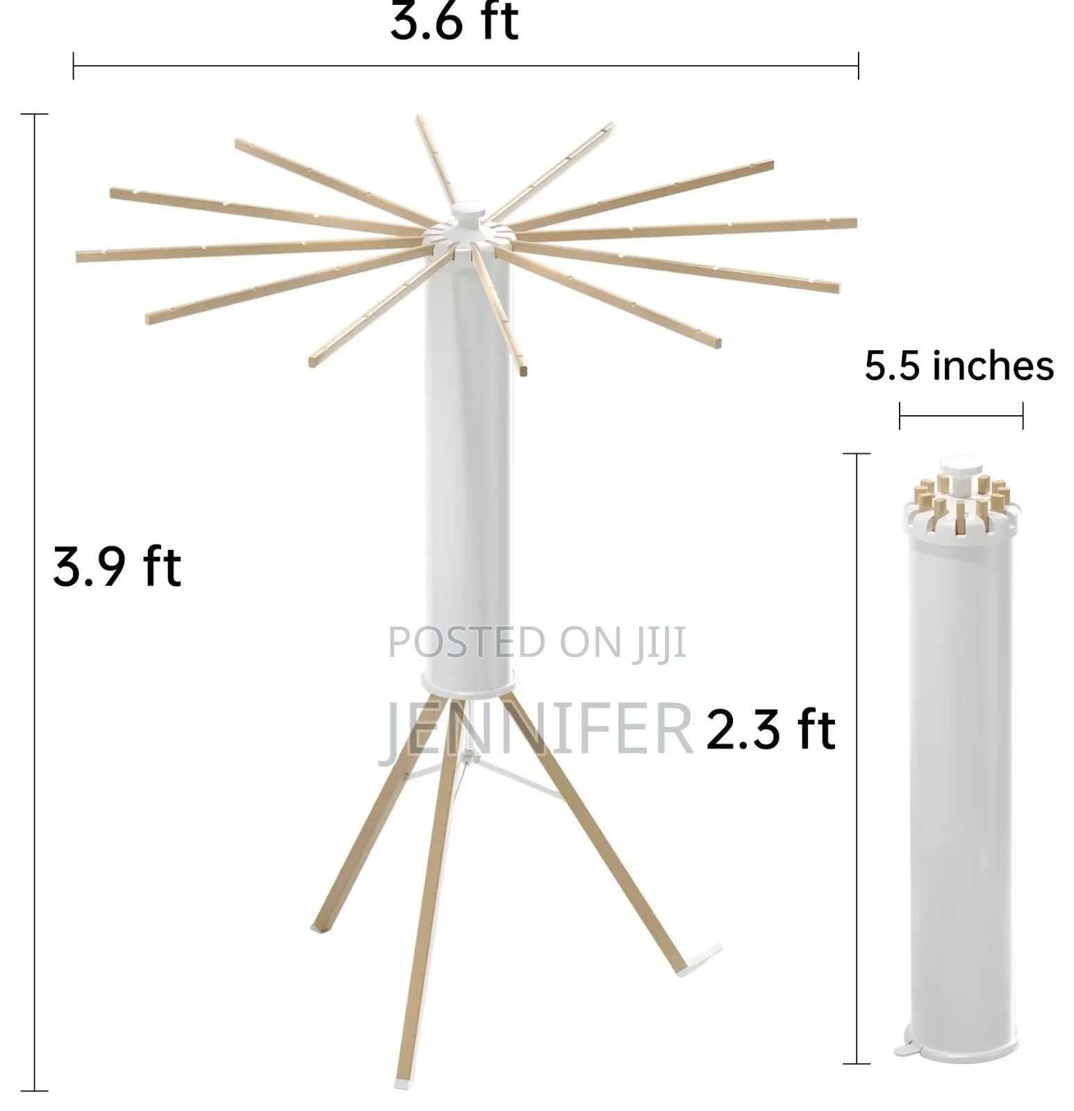 Foldable Wooden Metal Collapsible Clothes Drying Rack
