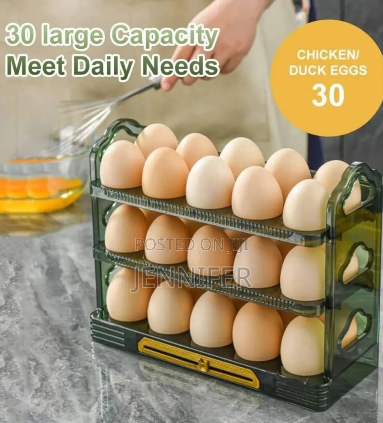 Egg Rack Organizer for 30 Eggs Stable and Firm Holder