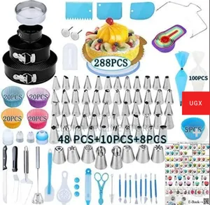 288 Pieces of Cake Baking, Decorating Kit Set, Blu