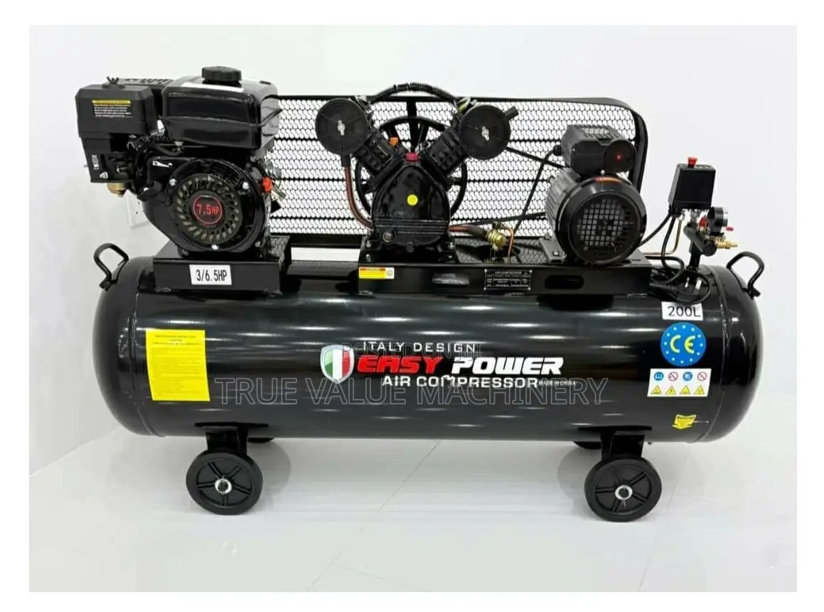 200l Petrol/Electric 2 Piston Air Compressor Customizable