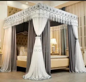 4 Stand Mosquito Net With Curtains