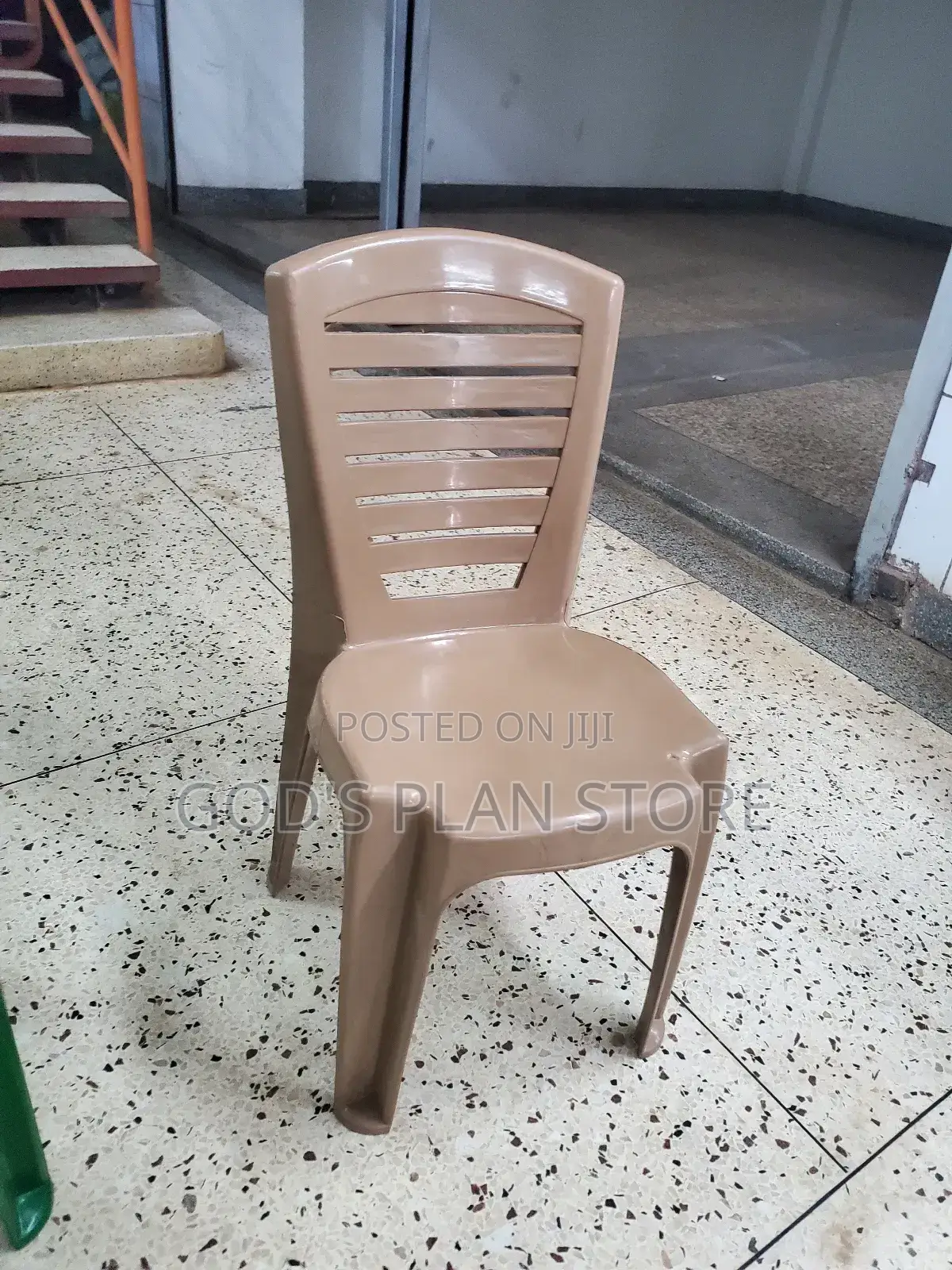 Plastic Stackable Chairs Cream Color