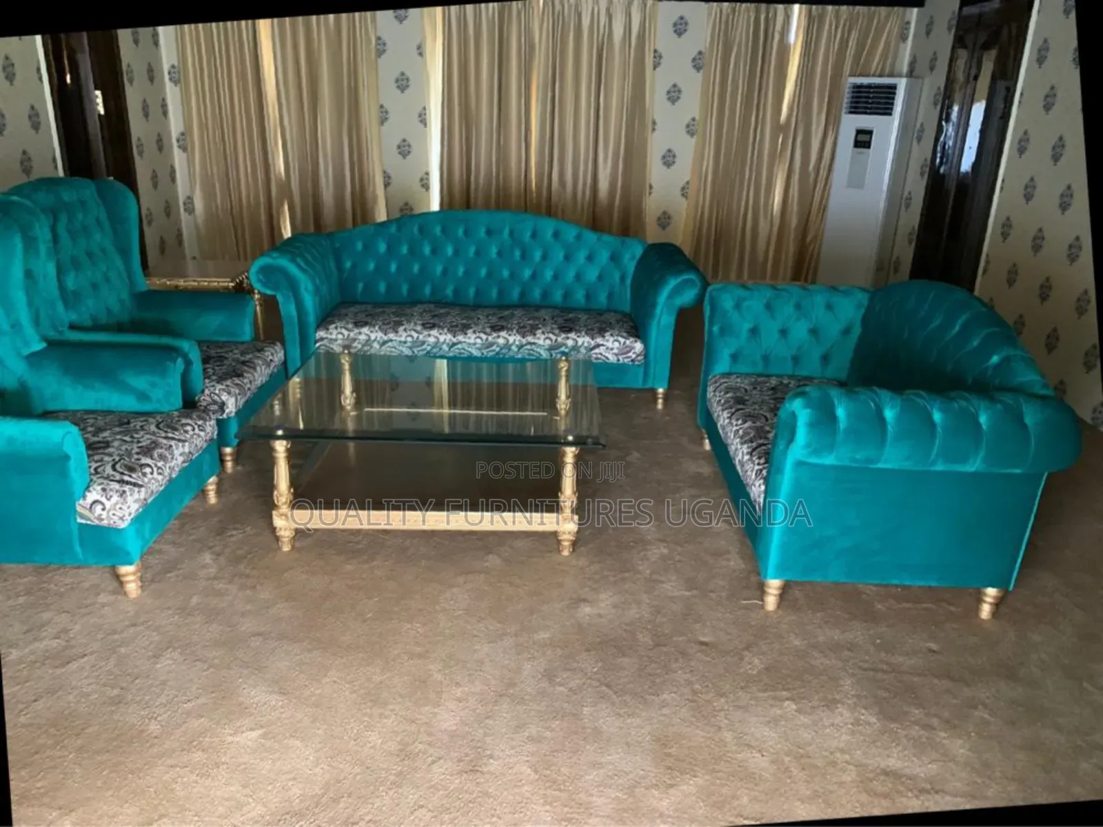 Green 7 Sitter Chesterfield
