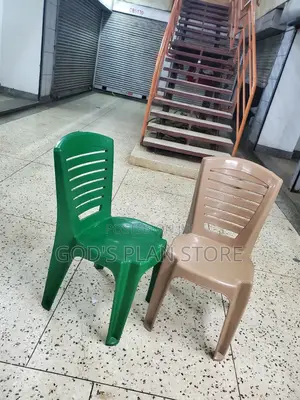 Beige and Green Plastic Chairs Plastic Chairs