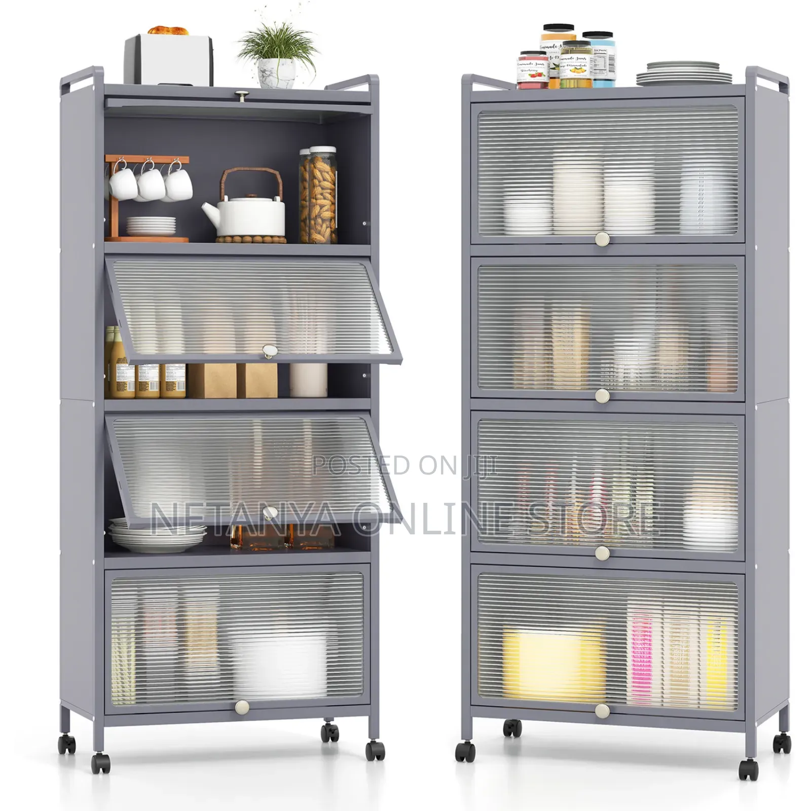Rolling Kitchen Storage Cabinet