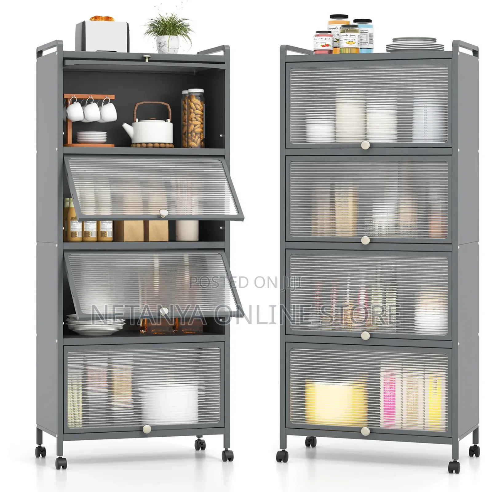 Rolling Kitchen Storage Cabinet