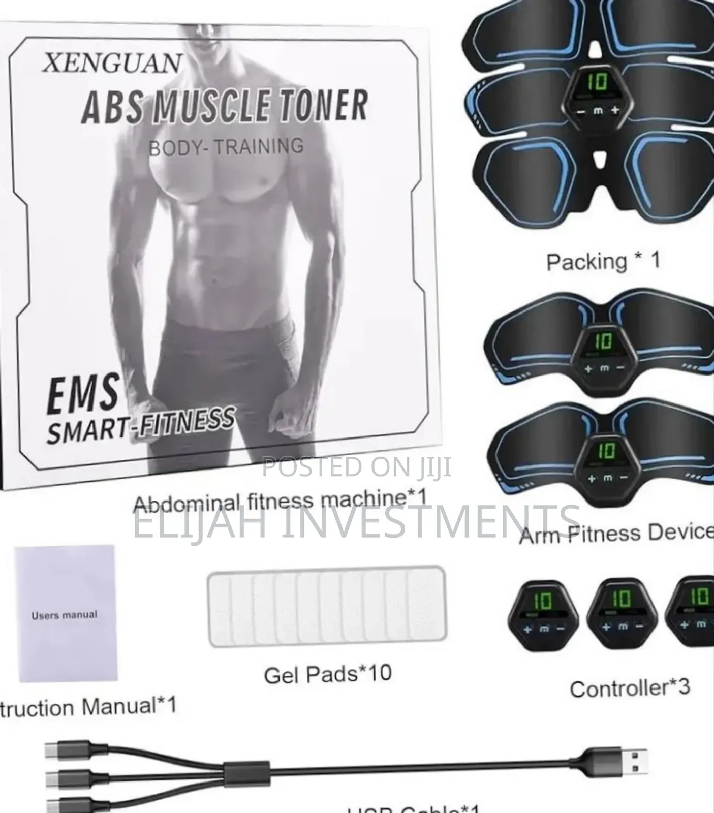 Ems Abs Maker Electric With Biceps and Triceps Sticker
