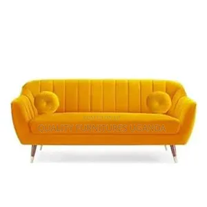 Butterfly Couch in Yellow Fabric
