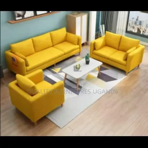 Mustard Yellow Rectangular 6 Sitter Sofas