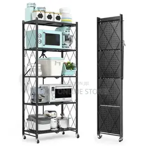 A 4 Tier Foldable Kitchen Rack