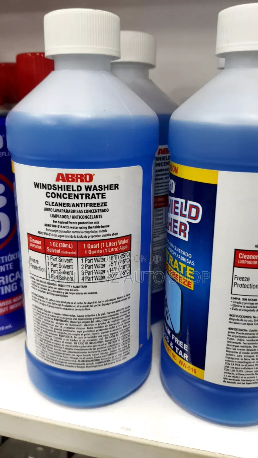 Windshield Cleaner and Antifreeze Concentrate