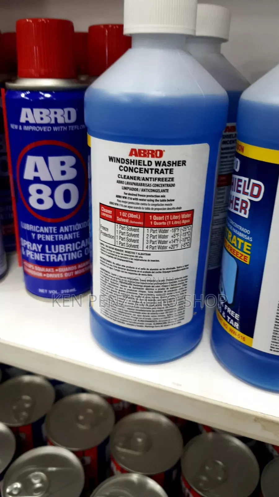 Windshield Cleaner and Antifreeze Concentrate