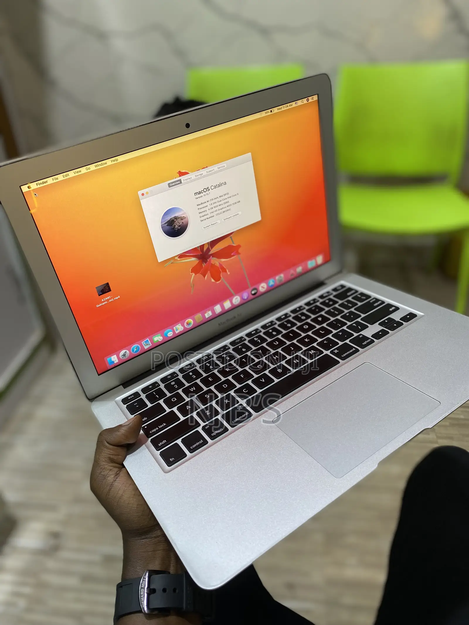 Laptop Apple MacBook Air 2012 4GB Intel Core I5 SSD 128GB