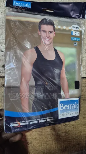 1 Piece Berrak Men's Vest Premium Cotton- Black