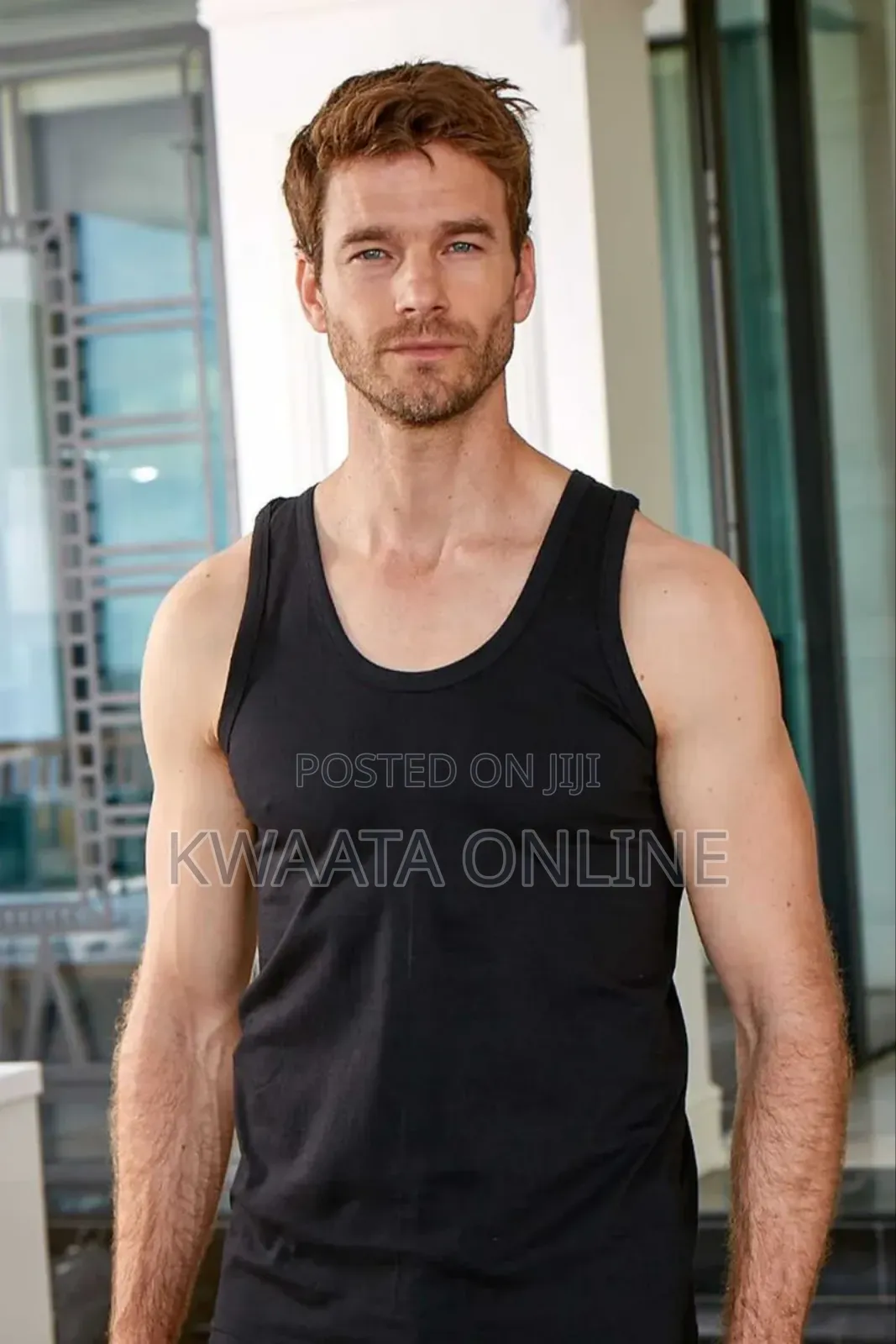 1 Piece Berrak Men's Vest Premium Cotton- Black