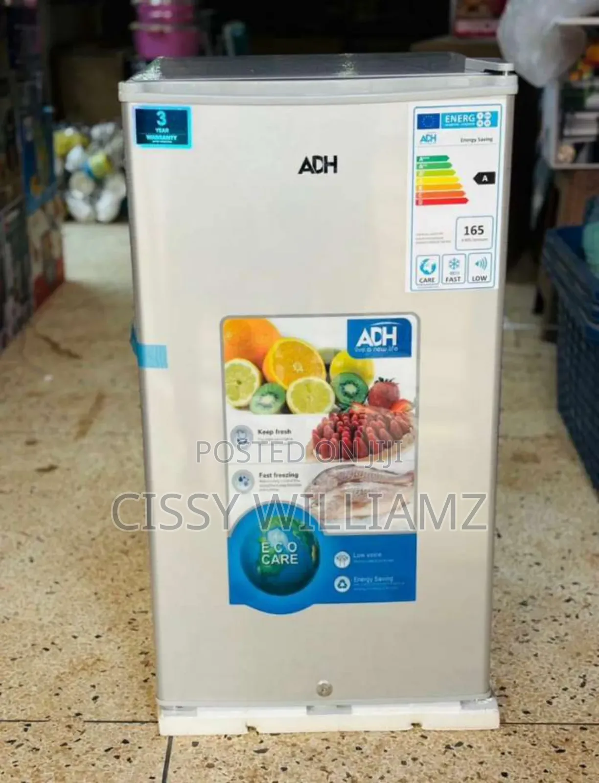 Adh Single Door Fridge 120liters - Silver